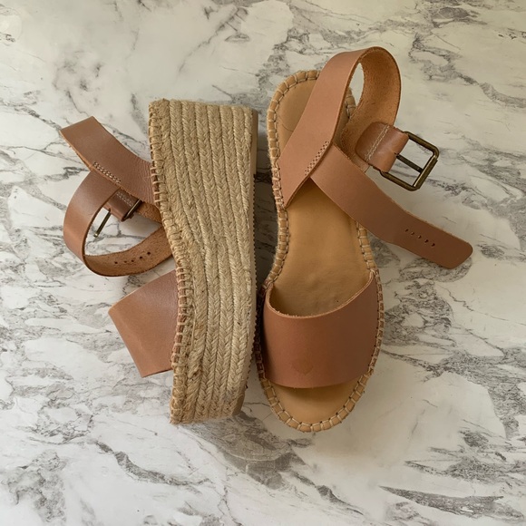 Soludos platform leather espadrilles - Picture 1 of 6